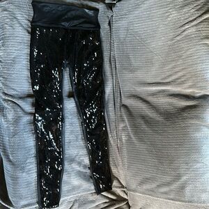 Spanx Faux Leather and Sequins pants